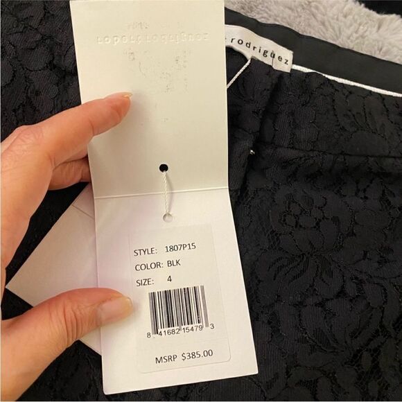 NWT Robert Rodriguez Elegant Black Lace Women's PantsUS4 - Picture 11 of 12